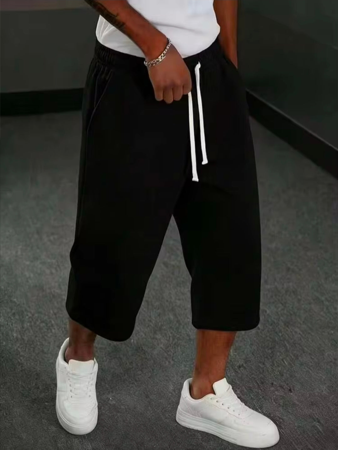 Men's Casual Sports Capri Length Knitted Pants