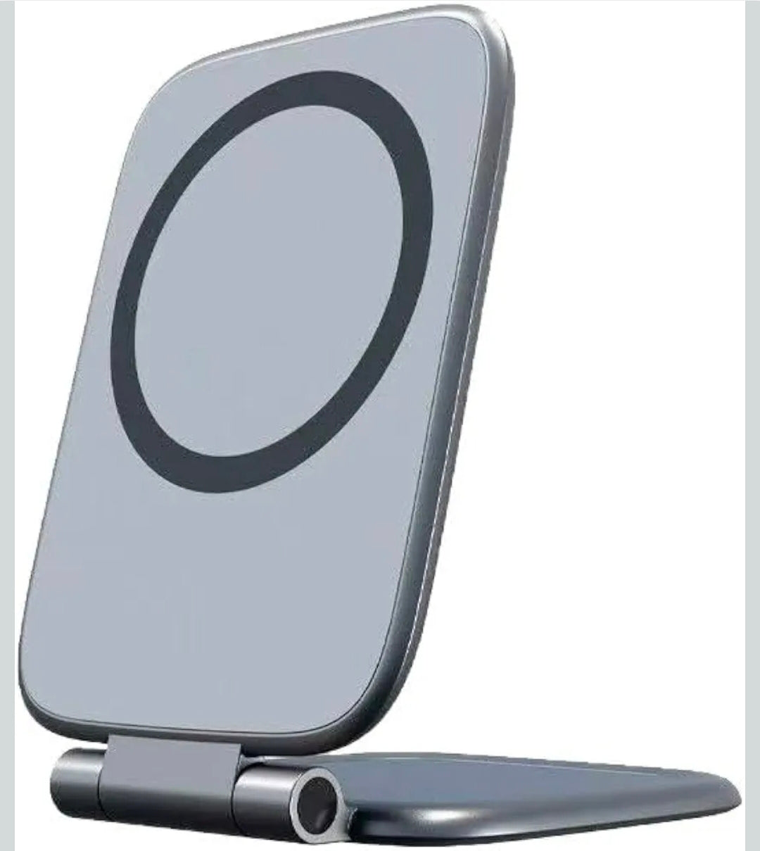 Magnetic Car Phone Mount, Foldable Navigation Car Phone Holder (Silver)
