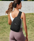 G4Free Crossbody Bag for Women Casual Sling Backpack Fashionable Shoulder Chest Fanny Packs Black