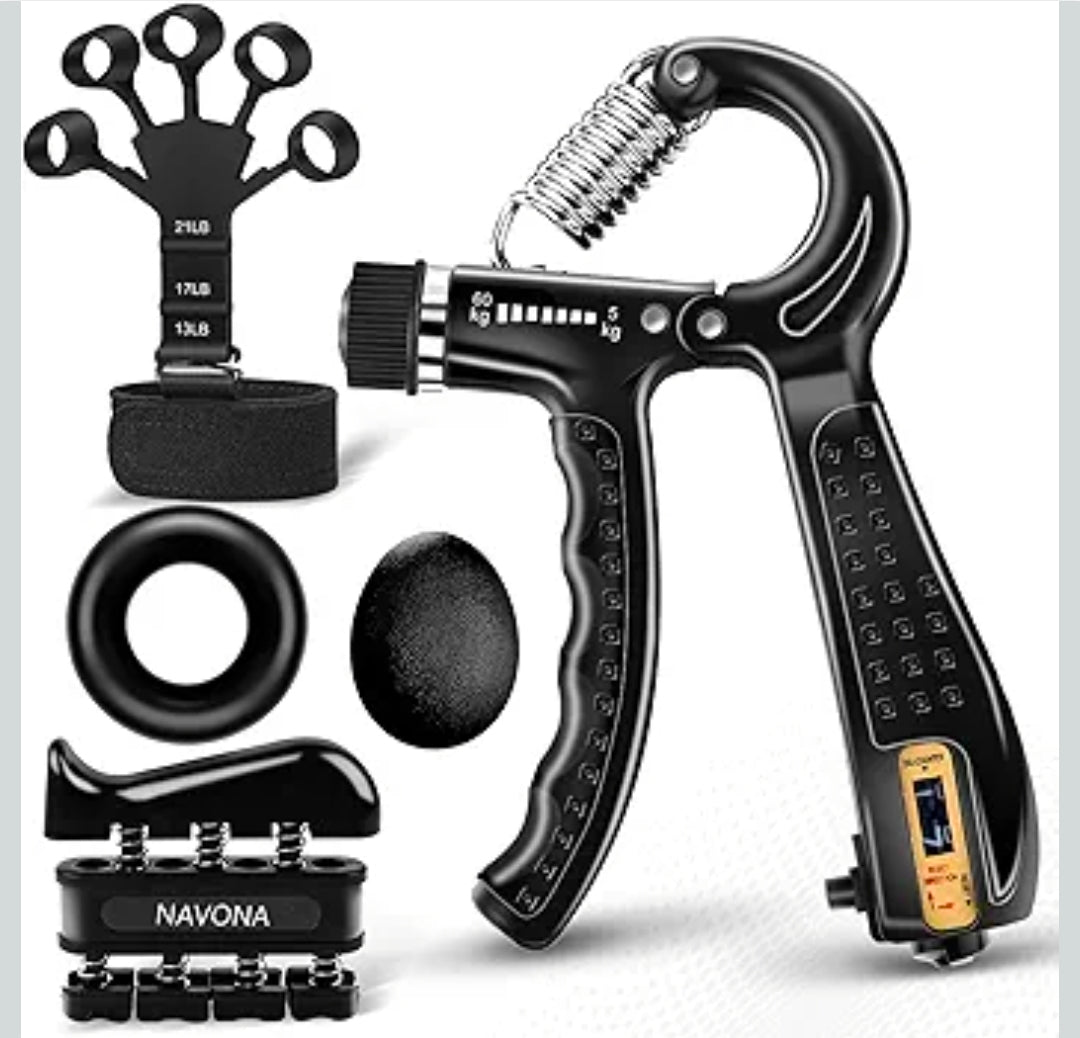 5 PCS Grip Strength Trainer Kit,Forearm and Hand Gripper Strengthener
