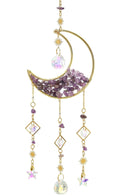 4 pack Crystal Suncatchers for Window Hanging Hourglass Moon Sun Catcher with Chain Rainbow Maker