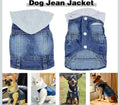 Pet Clothes Dog Jeans Jacket Blue Denim Hoodie Coat (Blue, Medium)