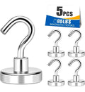 Magnetic Hooks Heavy Duty Cruise Essentials 85LBS Strong Magnet 5Pcs