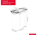 Cereal Containers Storage 4L Set of 4 Airtight Food Storage Containers with Lids