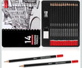 Professional Sketch Pencil Set, 14 Piece Drawing Pencils (12B-6H), Graphite Charcoal Art Pencils