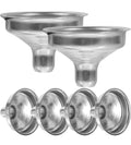 Stainless Steel Liquid Funnels Wide Spout Small Funnels set of 22