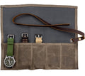BARTON WATCH BANDS Canvas Watch Roll Travel Case