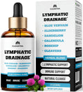 Lymphatic Drainage Drops - 10-in-1 Herbal Blend Cleanse Complex with Burdock, Dandelion, Elderberry - 1 fl oz